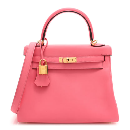 Hermes Swift Kelly Retourne 25 Rose Azalee 1 of 10