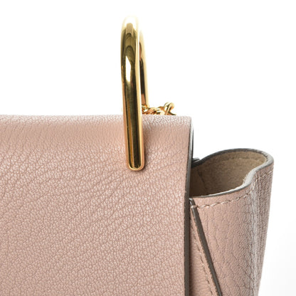 Chloe Grained Lambskin Mini Drew Shoulder Bag Cement Pink 8 of 8