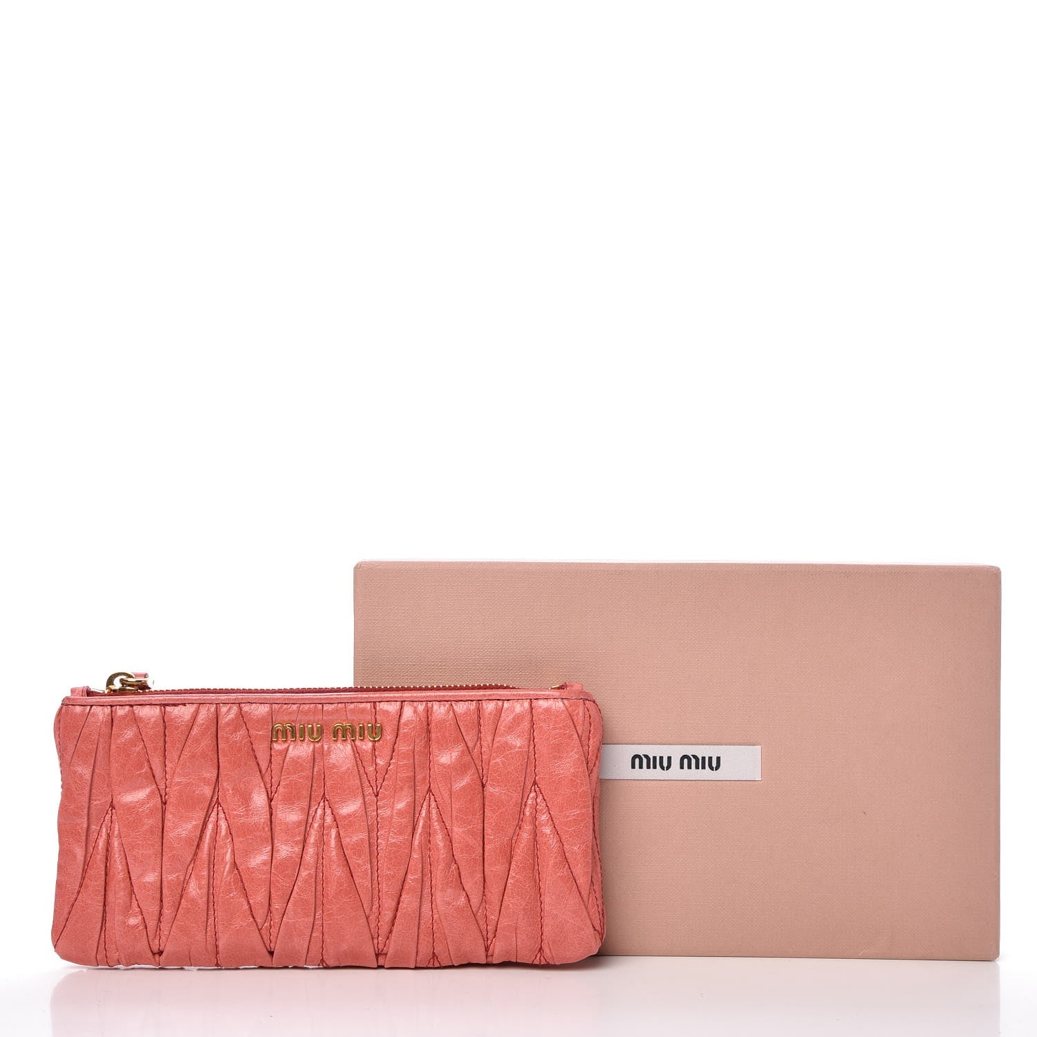 Miu Miu Nappa Matelasse Lux Pouch Rosa 10 of 10