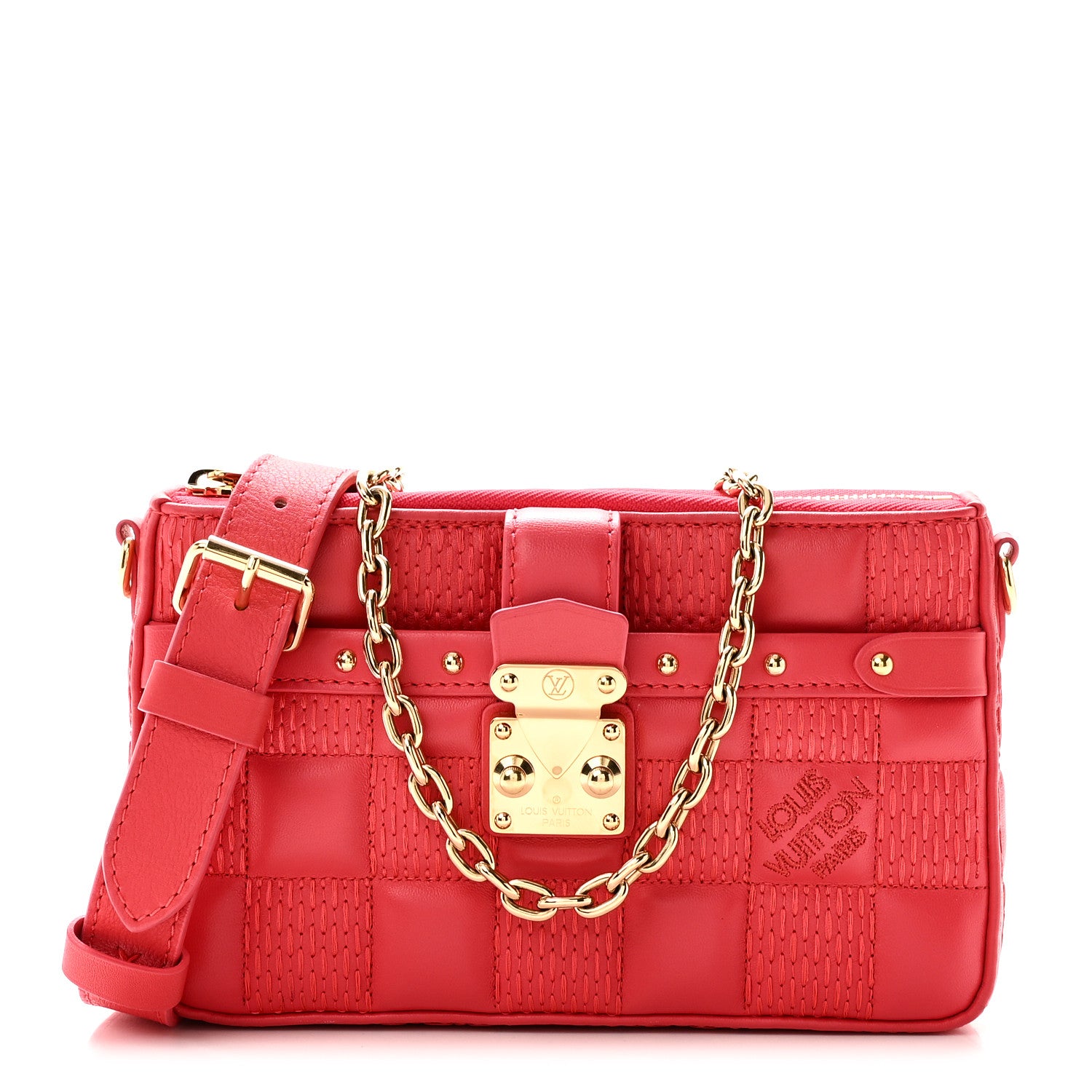 Louis Vuitton Lambskin Damier Quilt Troca PM Rose 1 of 9