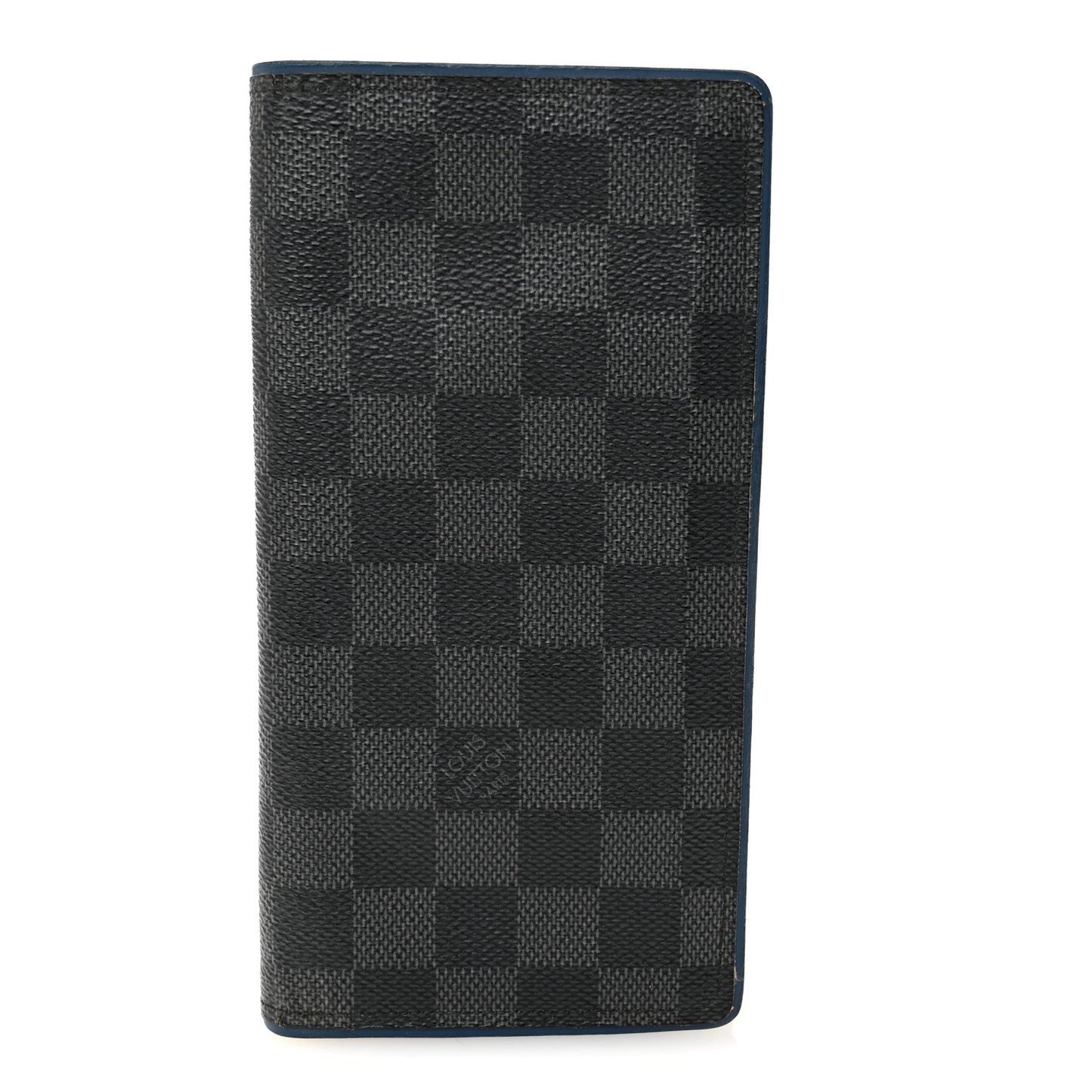 Damier Graphite Brazza Wallet Bleu Neon
