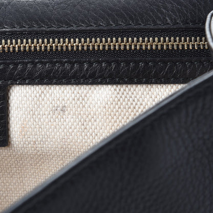Gucci Pebbled Calfskin Medium Soho Clutch Black 8 of 10