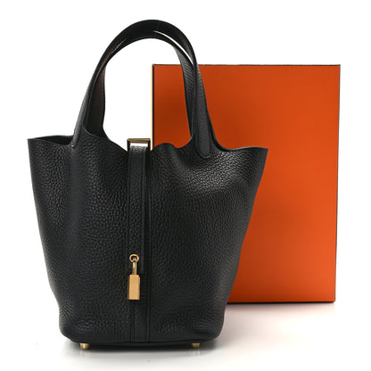 Hermes Taurillon Clemence Picotin Lock 18 PM Black 10 of 10