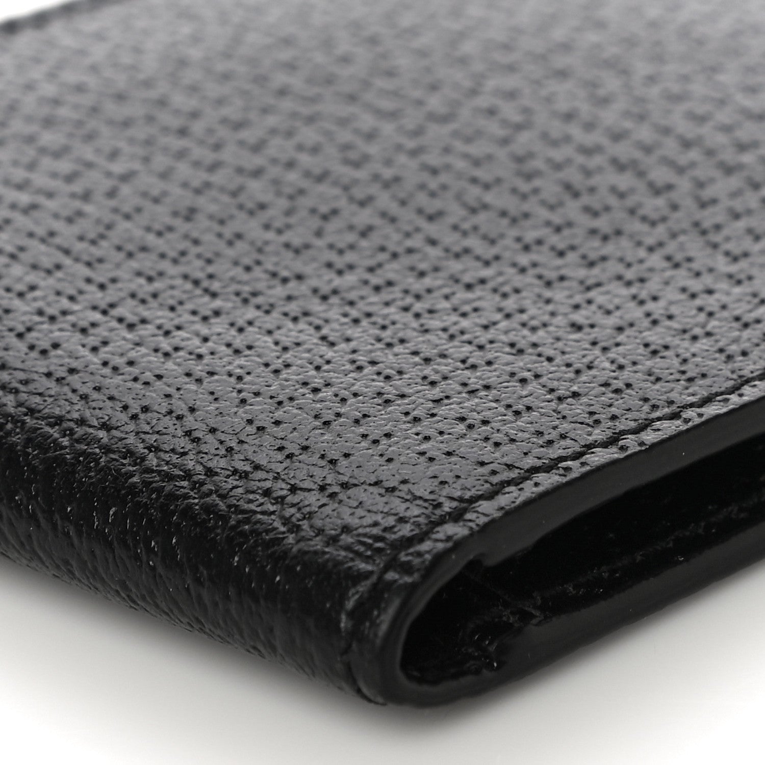 Gucci Calfskin Boar Effect GG Marmont Bi-Fold Wallet Black 10 of 11