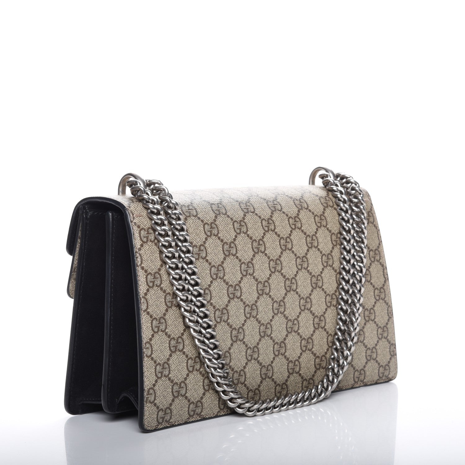 Gucci GG Supreme Monogram Small Dionysus Shoulder Bag Black 3 of 7