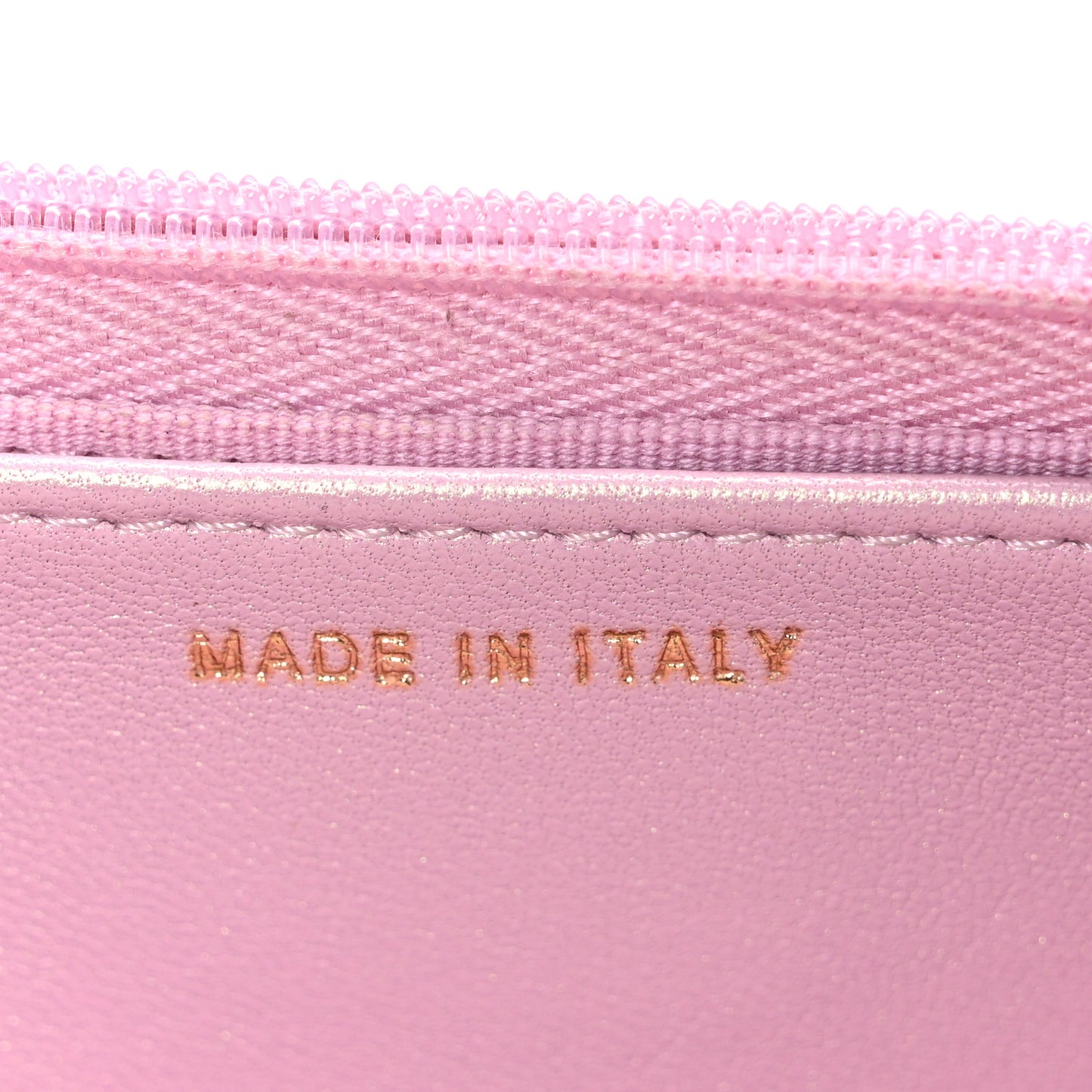 Iridescent Lambskin Quilted CC Pearl Wallet on Chain WOC Pink