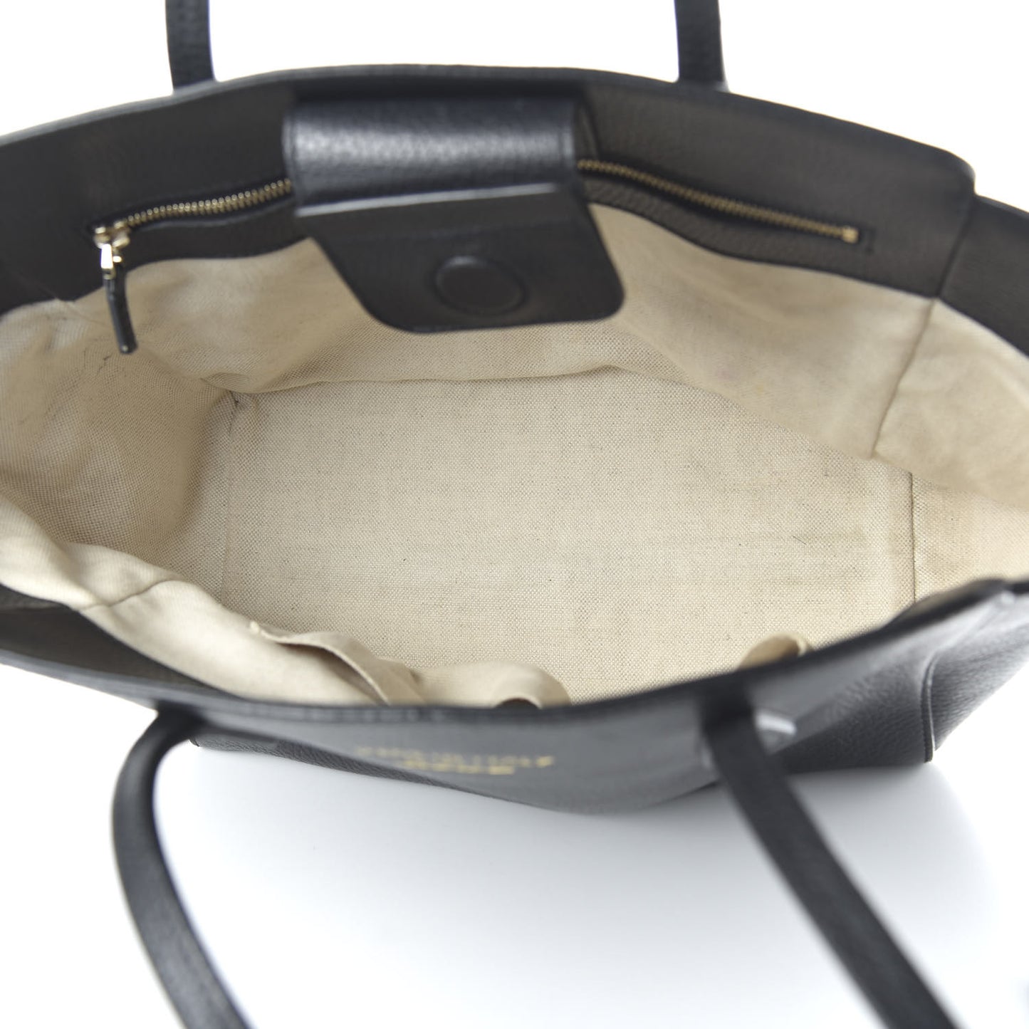 Pebbled Calfskin Small Swing Tote Black