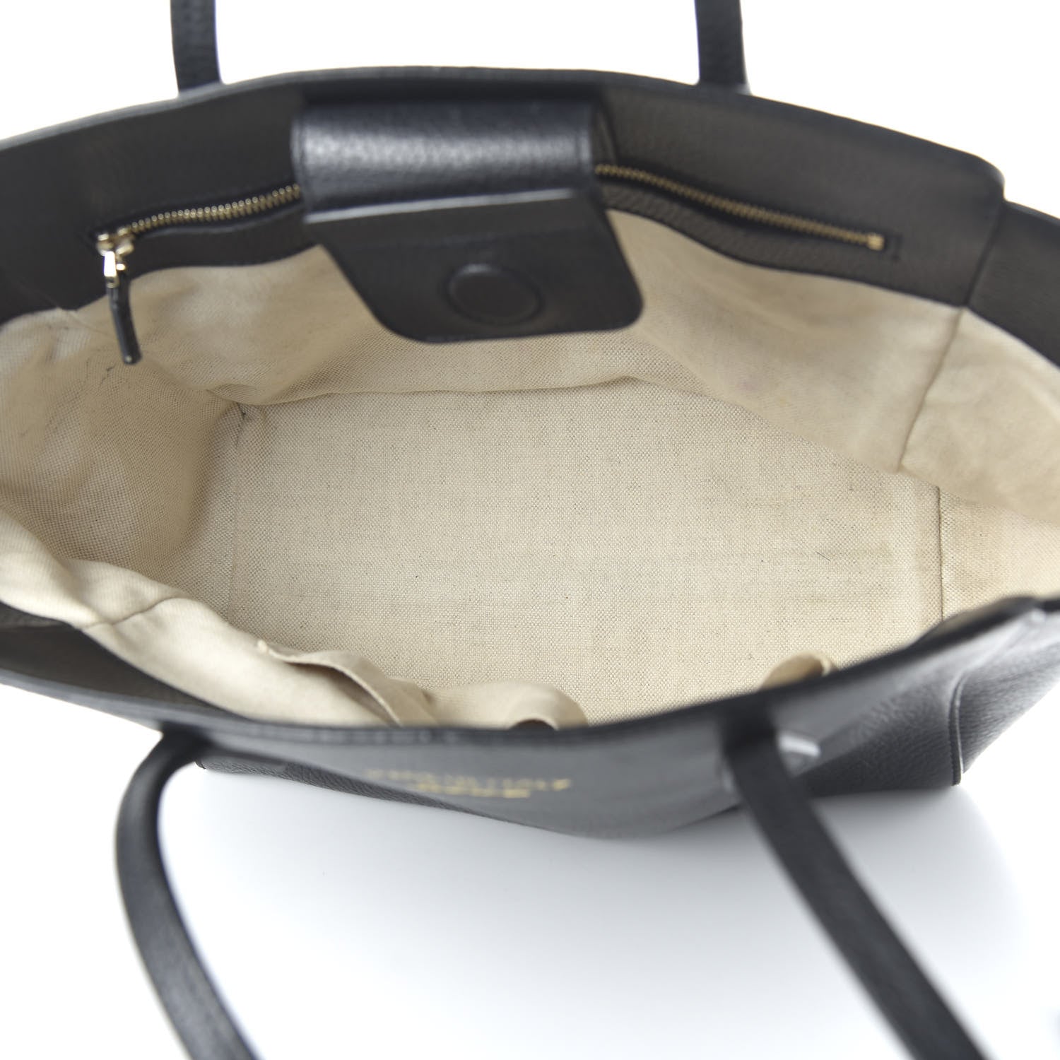 Gucci Pebbled Calfskin Small Swing Tote Black 5 of 9