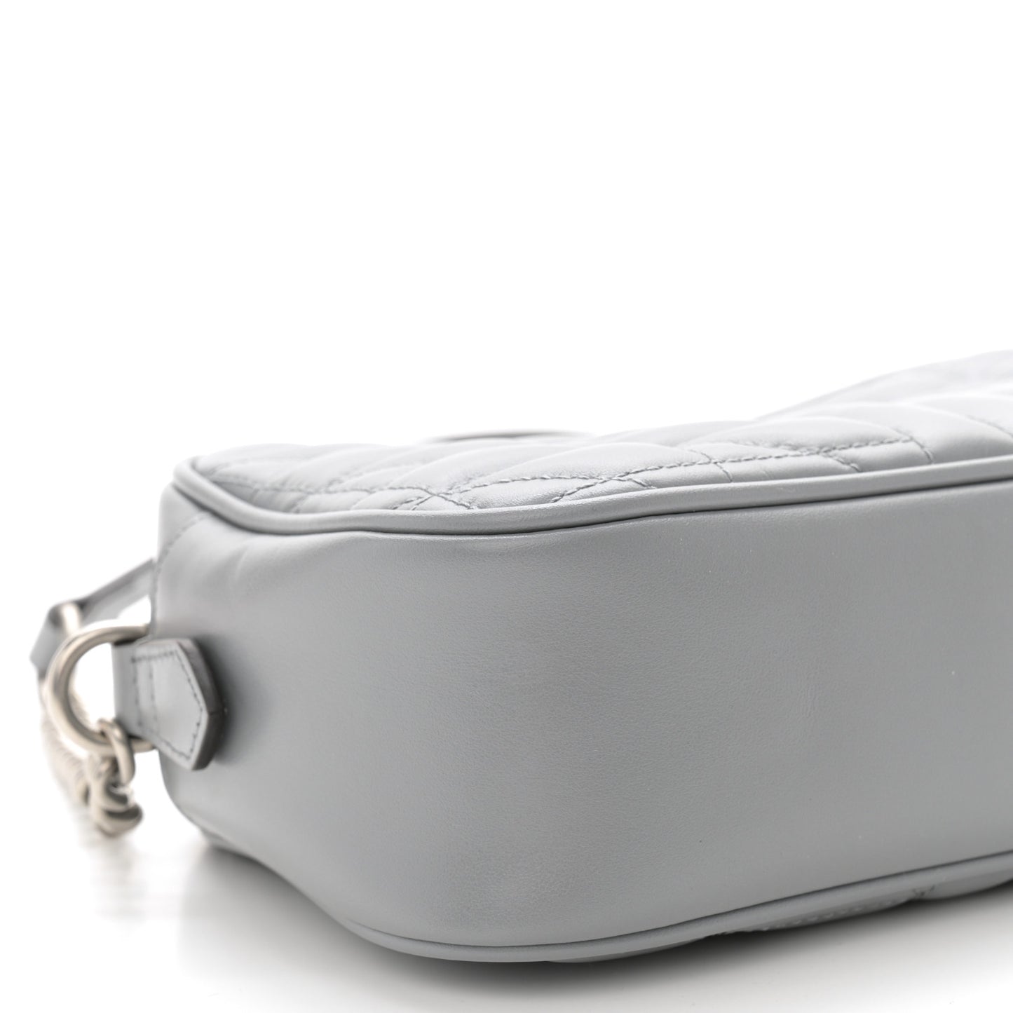 Calfskin Matelasse Aria Small GG Marmont Chain Shoulder Bag Deep Grey