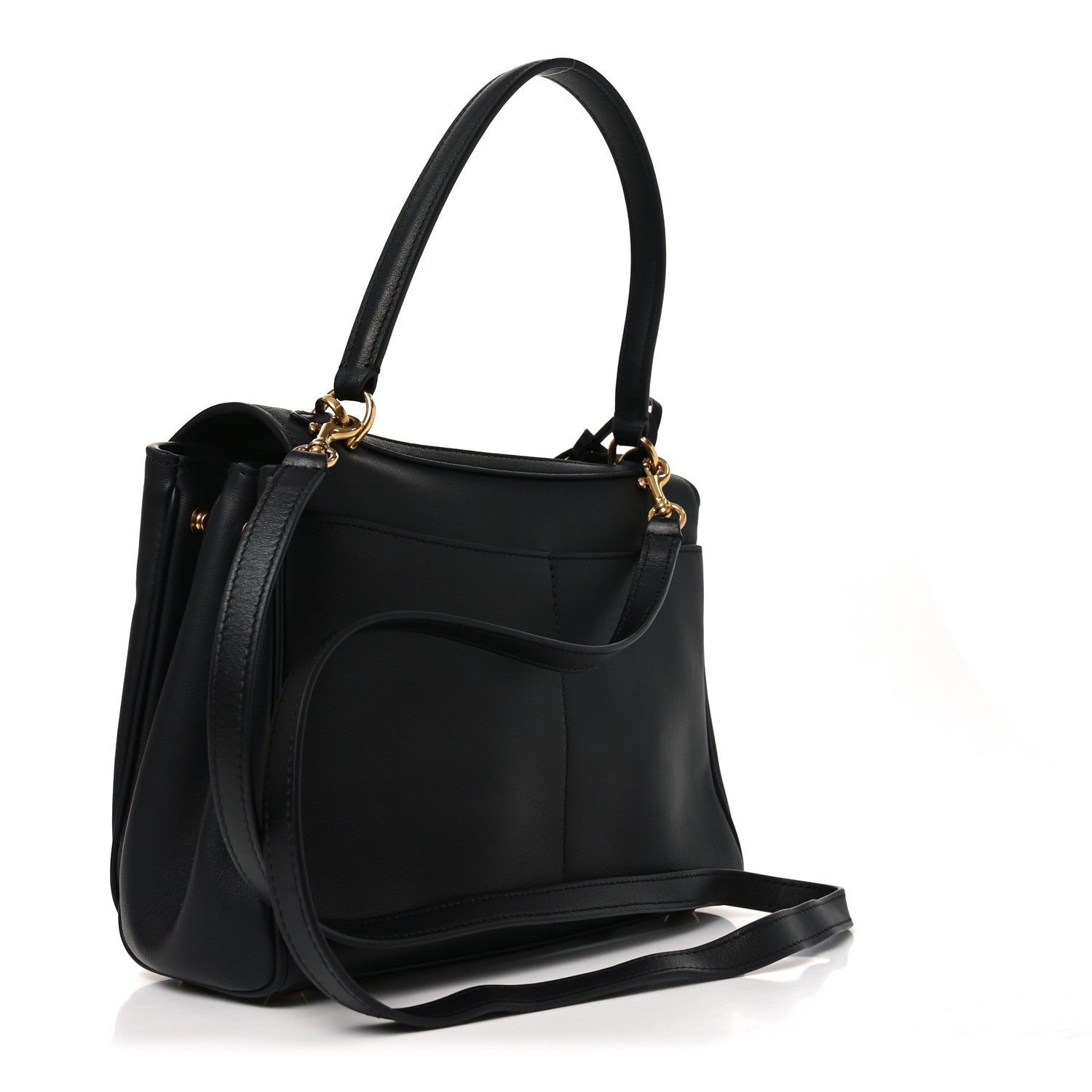 Balenciaga Natural Smooth Calfskin Small Rodeo Top Handle Handbag Black 3 of 10
