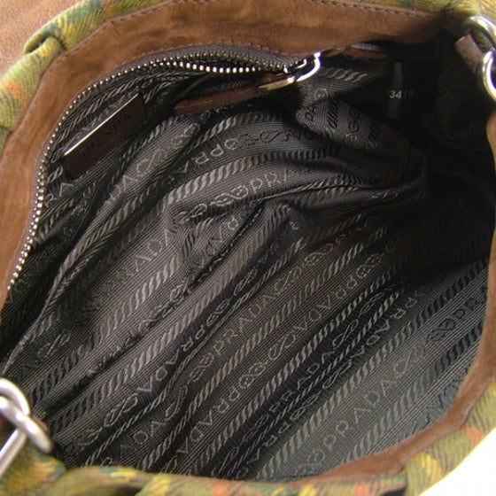 Prada Plaid Antic Jeweled Shoulder Bag Green 11 of 12