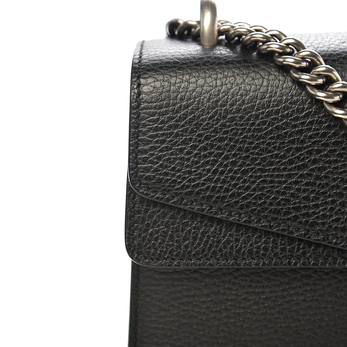 Pebbled Calfskin Small Dionysus Shoulder Bag Black
