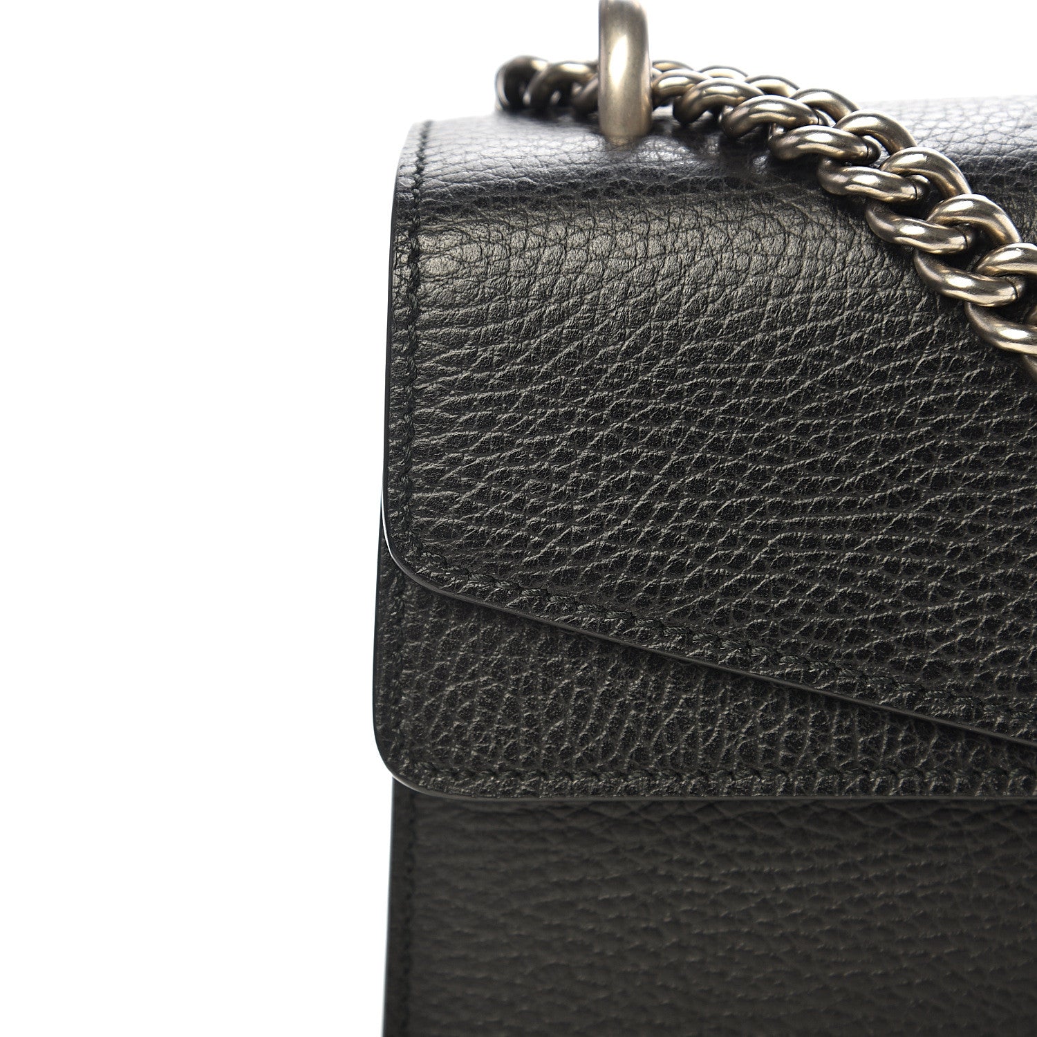 Gucci Pebbled Calfskin Small Dionysus Shoulder Bag Black 10 of 14