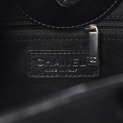 Chanel Caviar Small Studded Deauville Tote Black 6 of 8