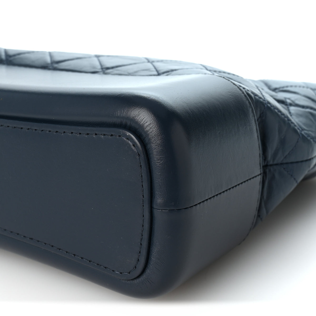 Aged Calfskin Quilted Medium Gabrielle Hobo Blue