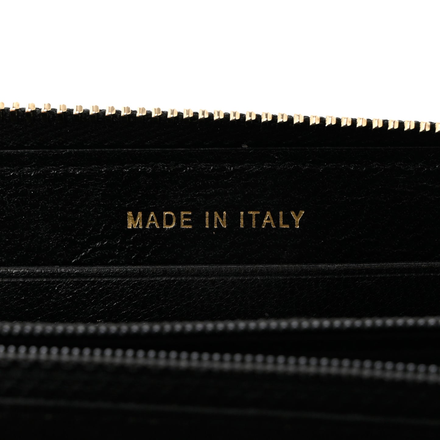 Calfskin Diamond Quilted Zip Around Wallet Black