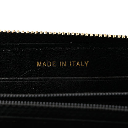 Chanel Calfskin Diamond Quilted Zip Around Wallet Black 7 of 10