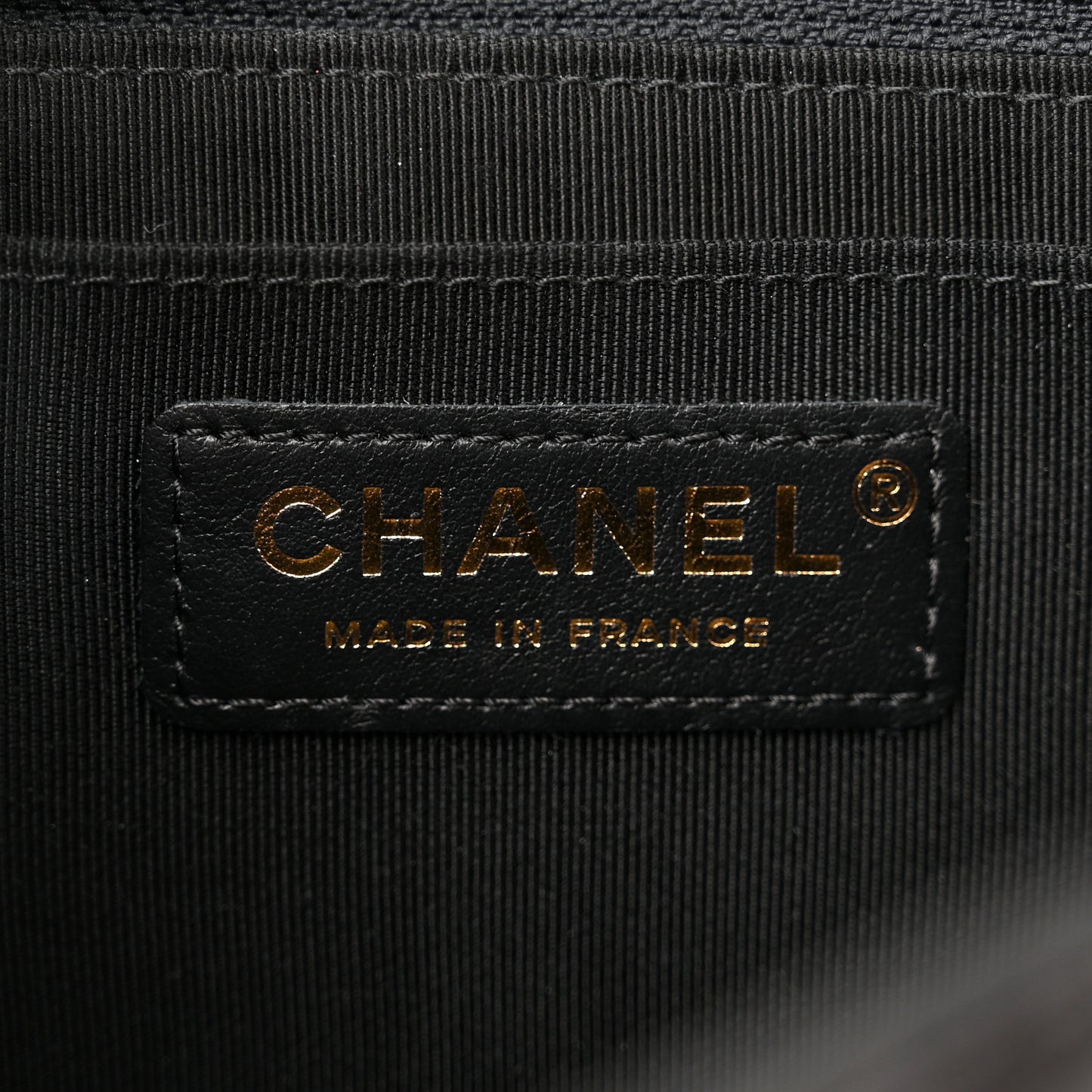 Calfskin Chevron Quilted Mini Statement Flap Black