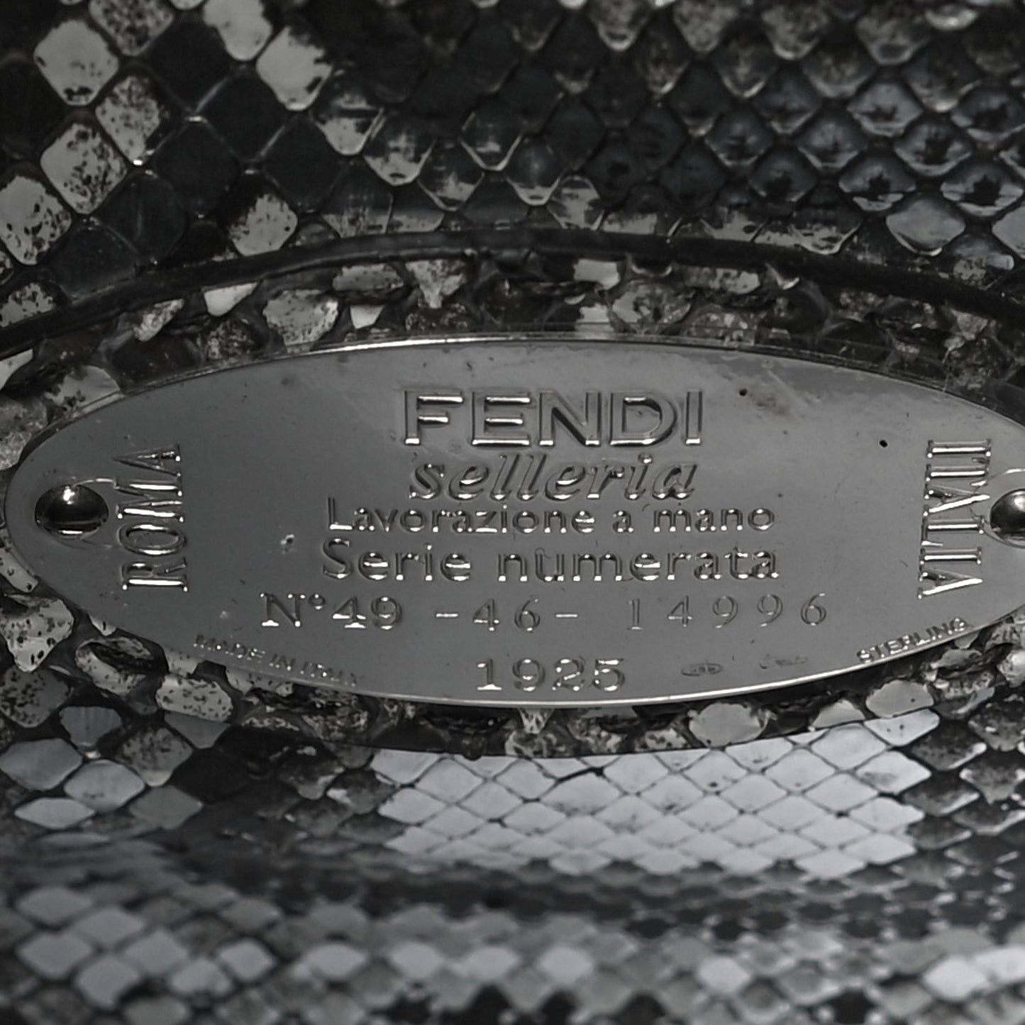 Python Selleria Medium Peekaboo Iconic Satchel Stone Silver