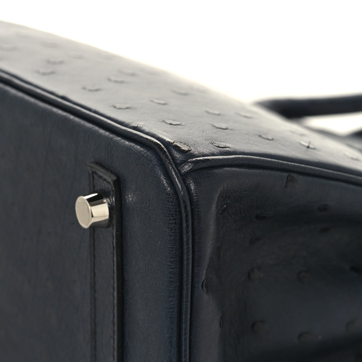 Ostrich Birkin 30 Bleu Indigo