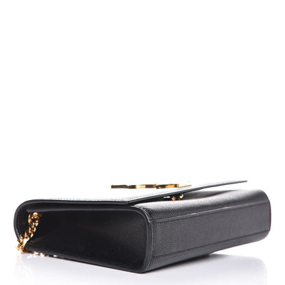 Saint Laurent Grain De Poudre Small Monogram Kate Satchel Black 4 of 7