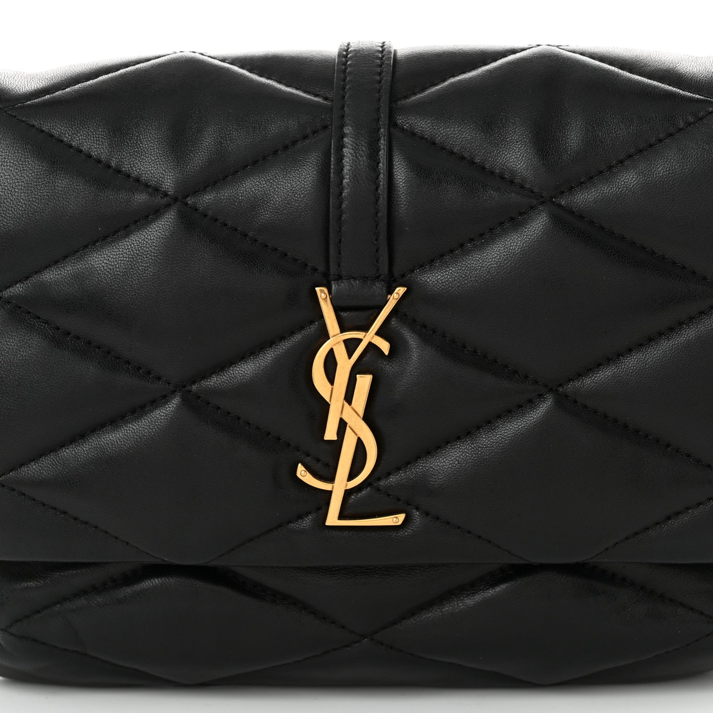 Lambskin Quilted Le 57 Diamond Shoulder Bag Black