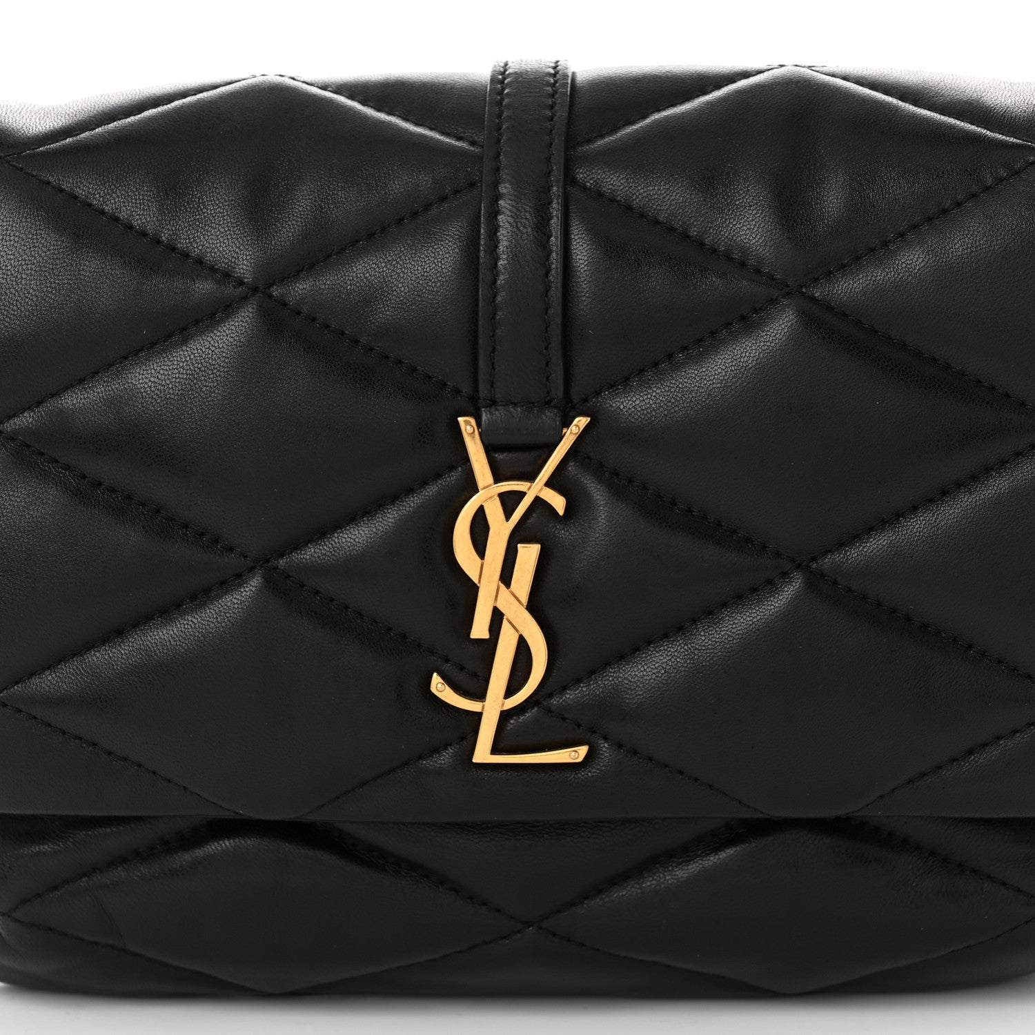 Saint Laurent Lambskin Quilted Le 57 Diamond Shoulder Bag Black 8 of 12