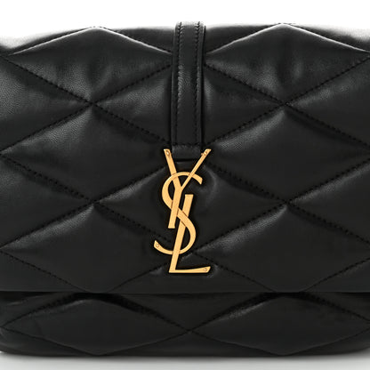 Saint Laurent Lambskin Quilted Le 57 Diamond Shoulder Bag Black 8 of 12