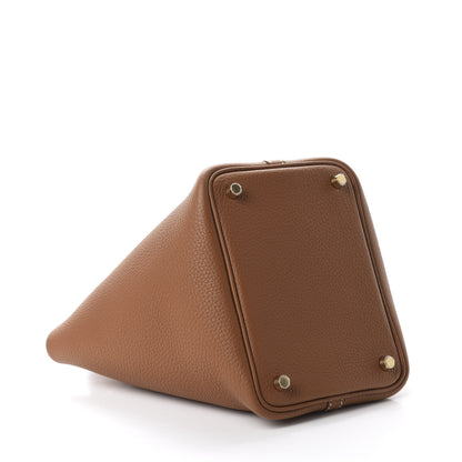 Hermes Taurillon Clemence Picotin Lock 18 PM Gold 4 of 11
