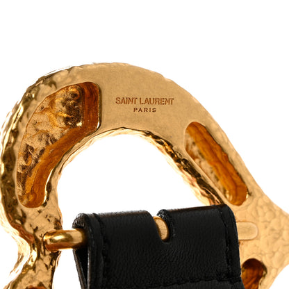 Saint Laurent Calfskin Heart Belt 75 30 Black 7 of 7