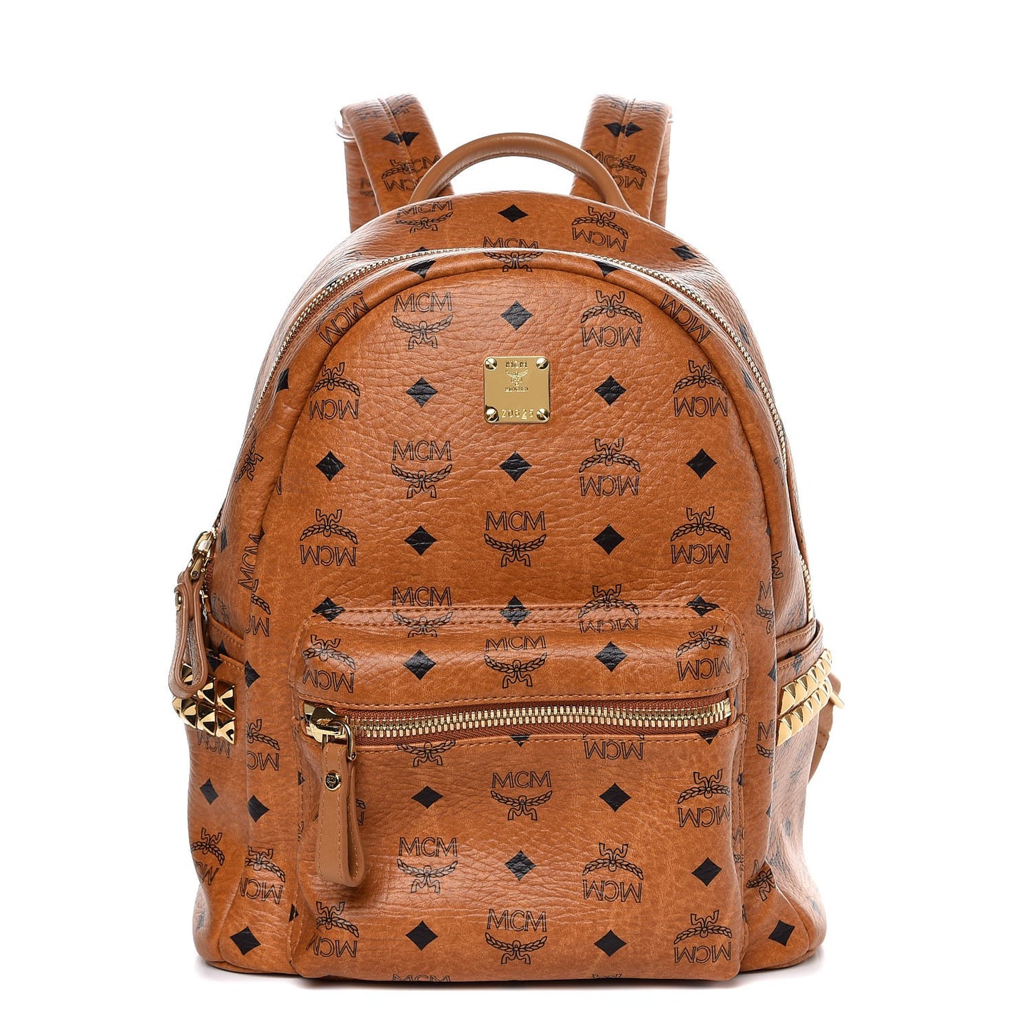 Visetos Small Side Stud Stark Backpack Cognac