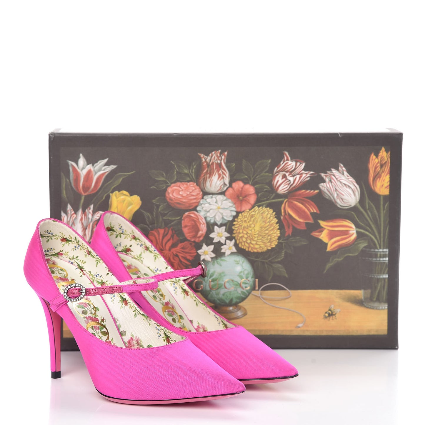 Moire Fabric Virginia Mary Jane Pumps 35 Amulet
