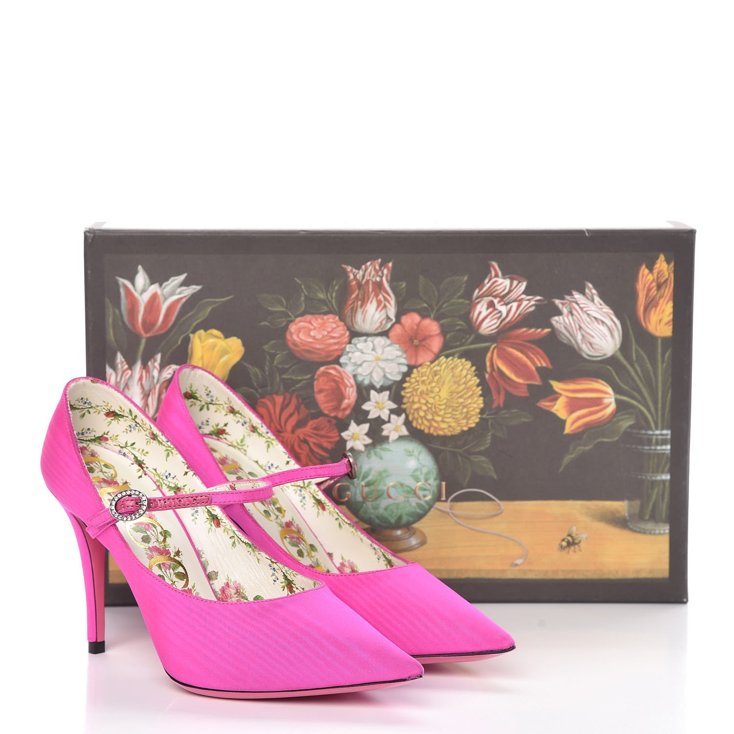 Gucci Moire Fabric Virginia Mary Jane Pumps 35 Amulet 9 of 9