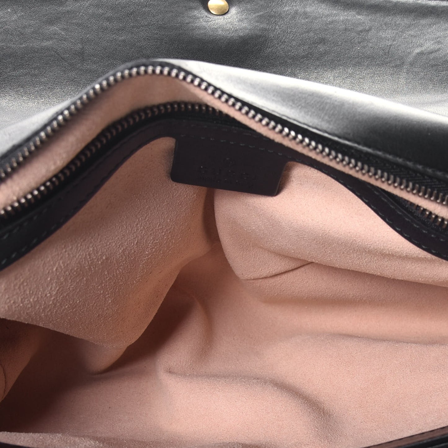 Calfskin Matelasse Small GG Marmont Shoulder Bag Black