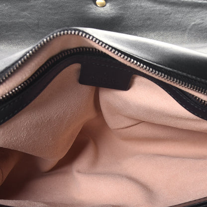 Gucci Calfskin Matelasse Small GG Marmont Shoulder Bag Black 5 of 9