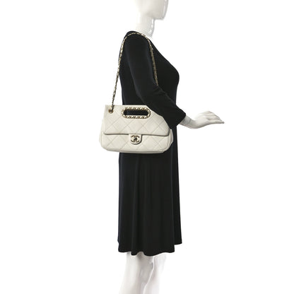 Chanel Lambskin A Real Catch Flap Bag White 2 of 14