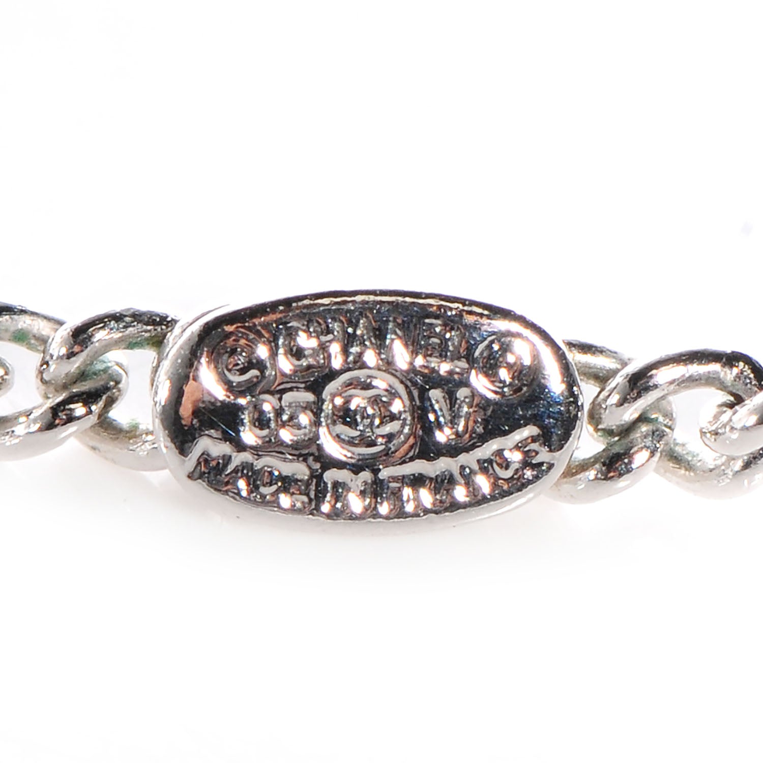 Chanel Enamel CC Necklace Beige 3 of 6
