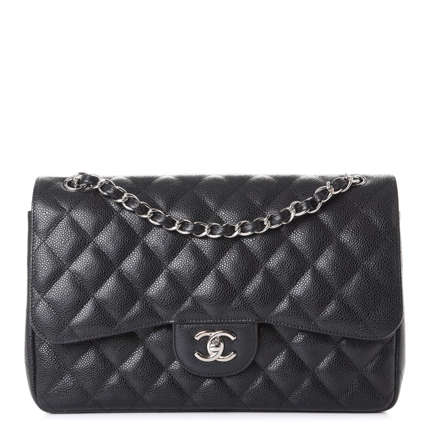 Chanel Caviar Quilted Jumbo Double Flap Black 1 of 9