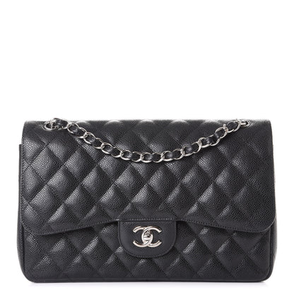 Chanel Caviar Quilted Jumbo Double Flap Black 1 of 9