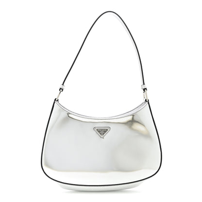 Prada Spazzolato Cleo Shoulder Bag Argento 1 of 11