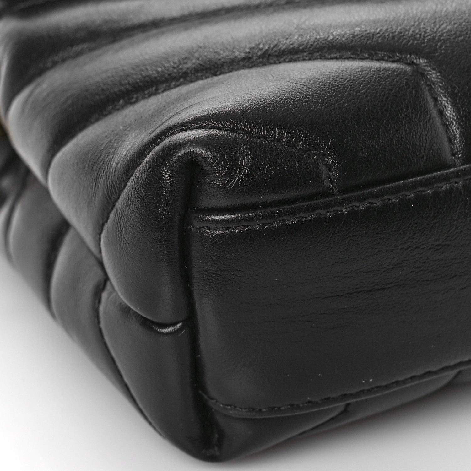 Saint Laurent Calfskin Y Quilted Monogram Toy Loulou Crossbody Bag Black 8 of 9