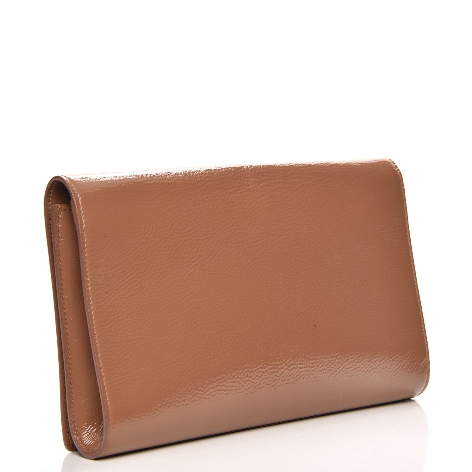 Saint Laurent Textured Patent Calfskin Monogram Large Belle De Jour Clutch Nude 3 of 8