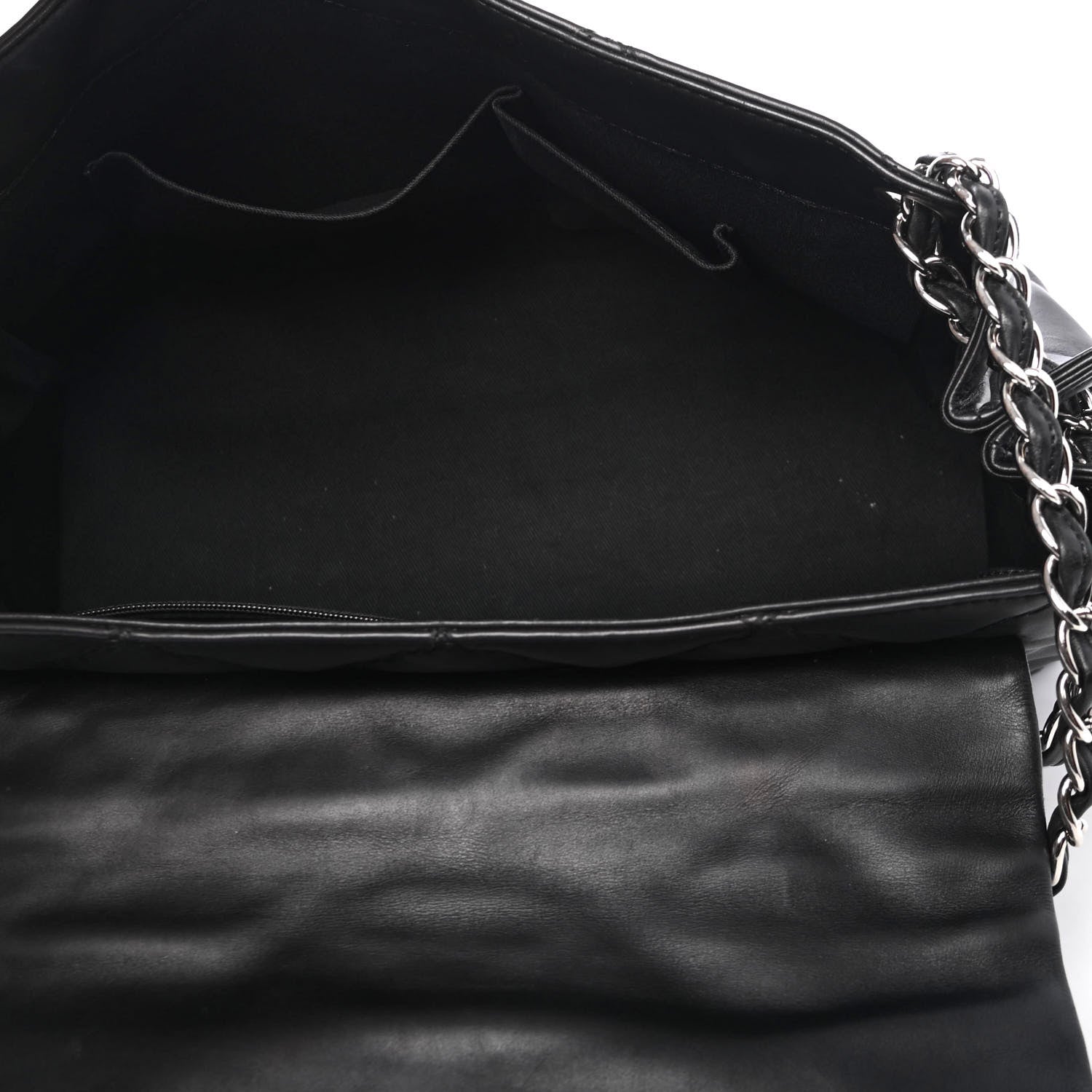 Chanel Calfskin Double Stitch Large Hamptons Flap Bag Black 4 of 4