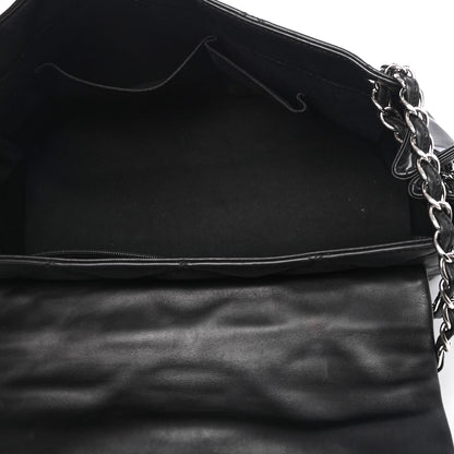 Chanel Calfskin Double Stitch Large Hamptons Flap Bag Black 4 of 4