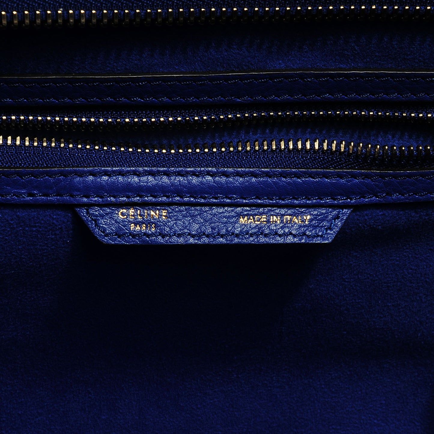 Drummed Calfskin Mini Luggage Indigo