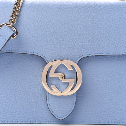 Gucci Dollar Calfskin Small Interlocking G Shoulder Bag Mineral Blue 10 of 10