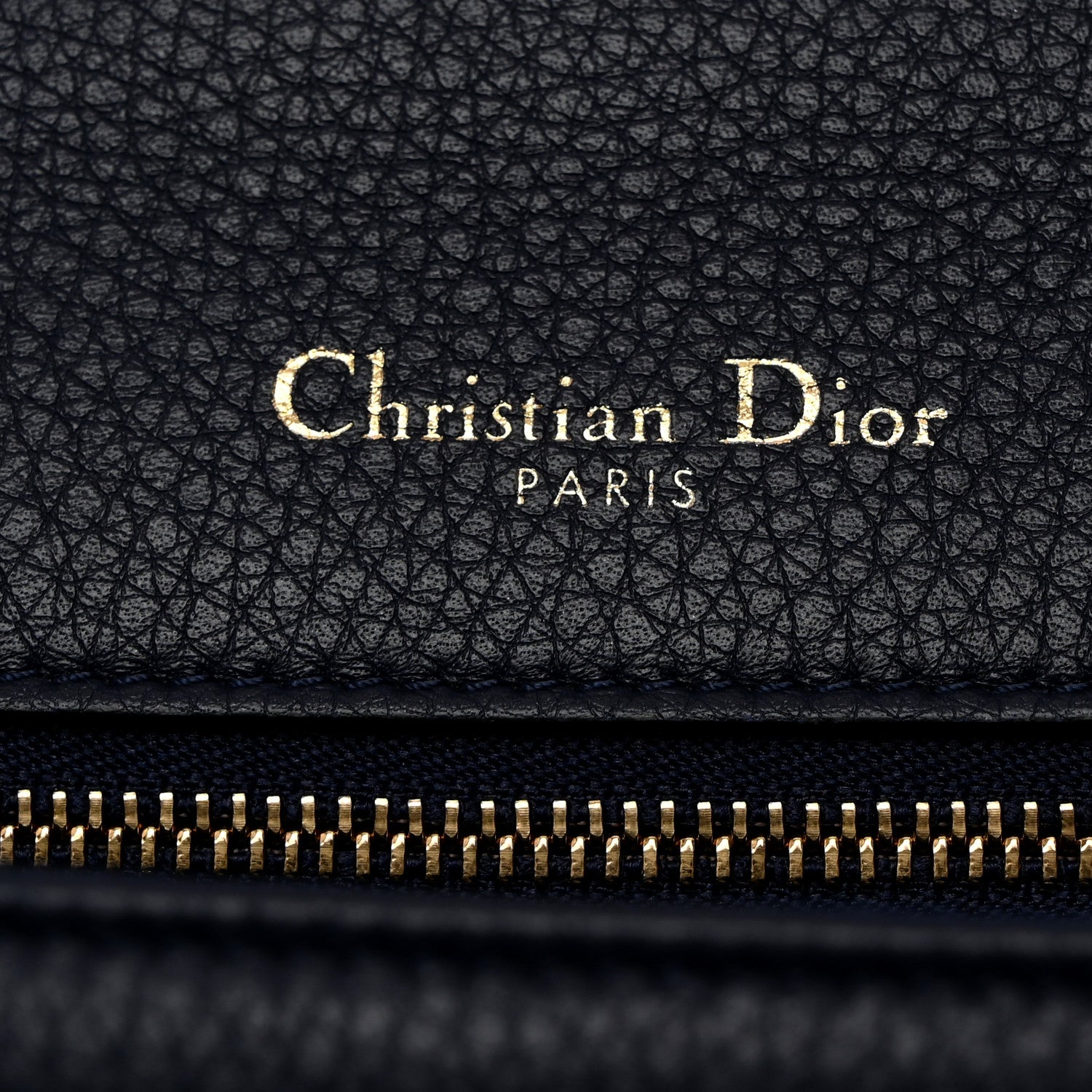 Christian Dior Grained Calfskin Medium Diorama Flap Bag Indigo Blue 6 of 10