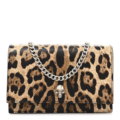 Alexander McQueen Patent Leopard Print Skull Mini Crossbody Bag 1 of 10