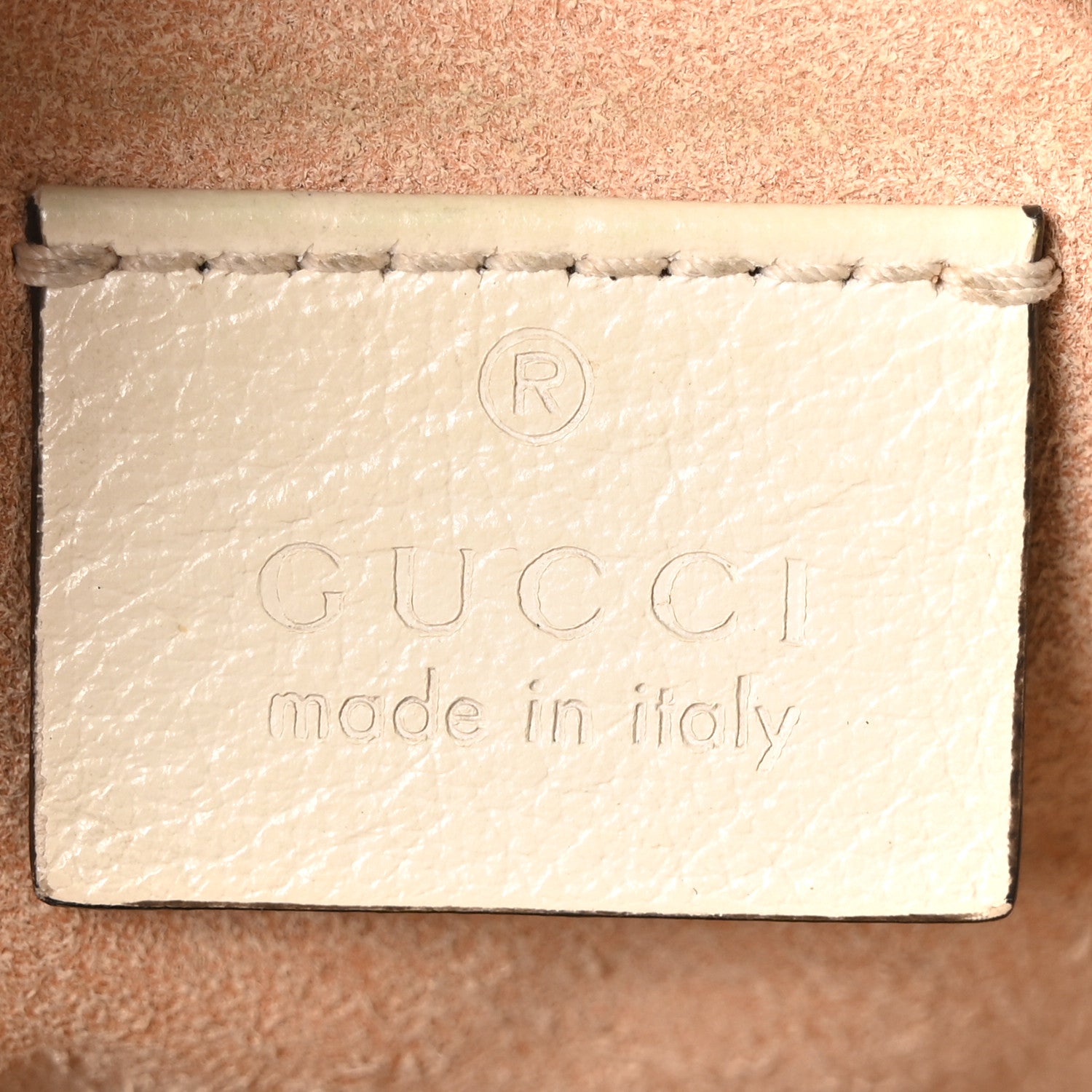 Gucci Calfskin Matelasse Mini GG Marmont Round Shoulder Bag White 6 of 10