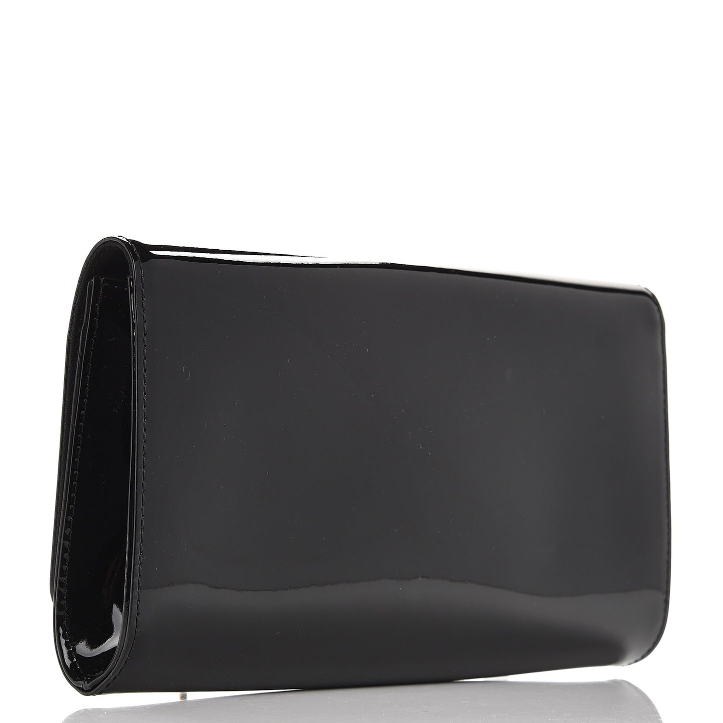 Patent Louise Clutch Black